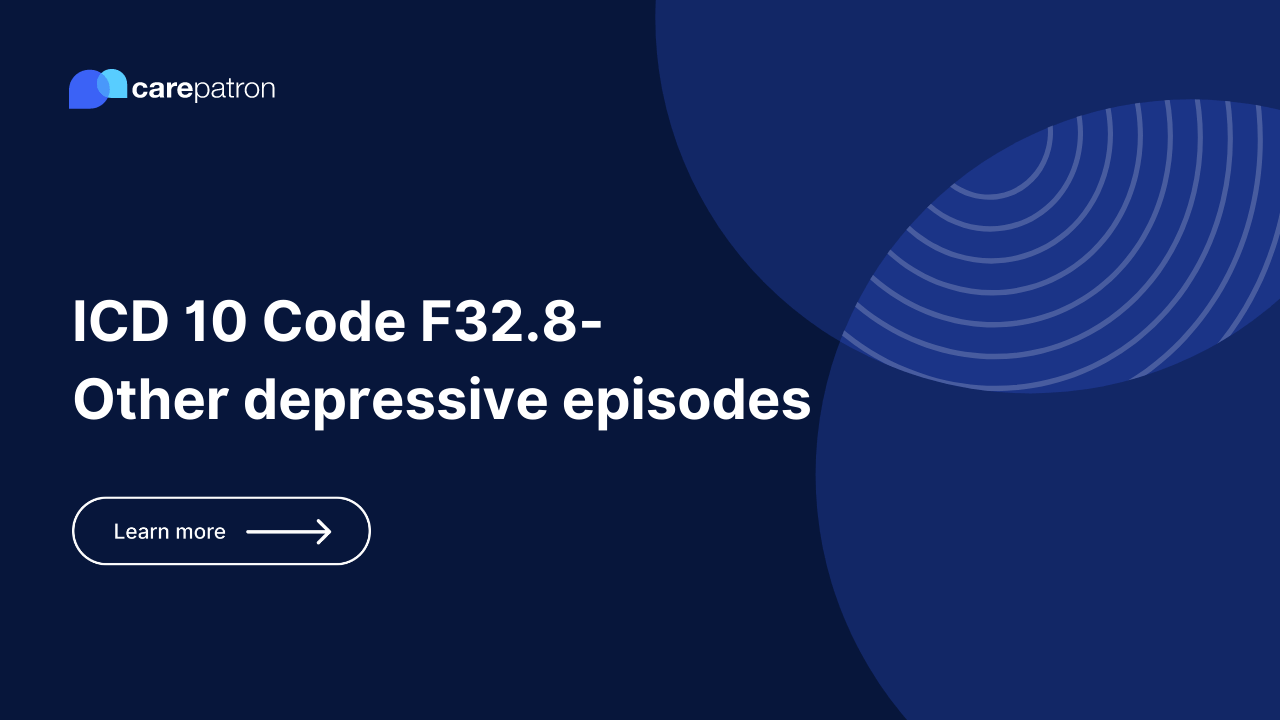 F32.8 Other Depressive Episodes ICD10CM